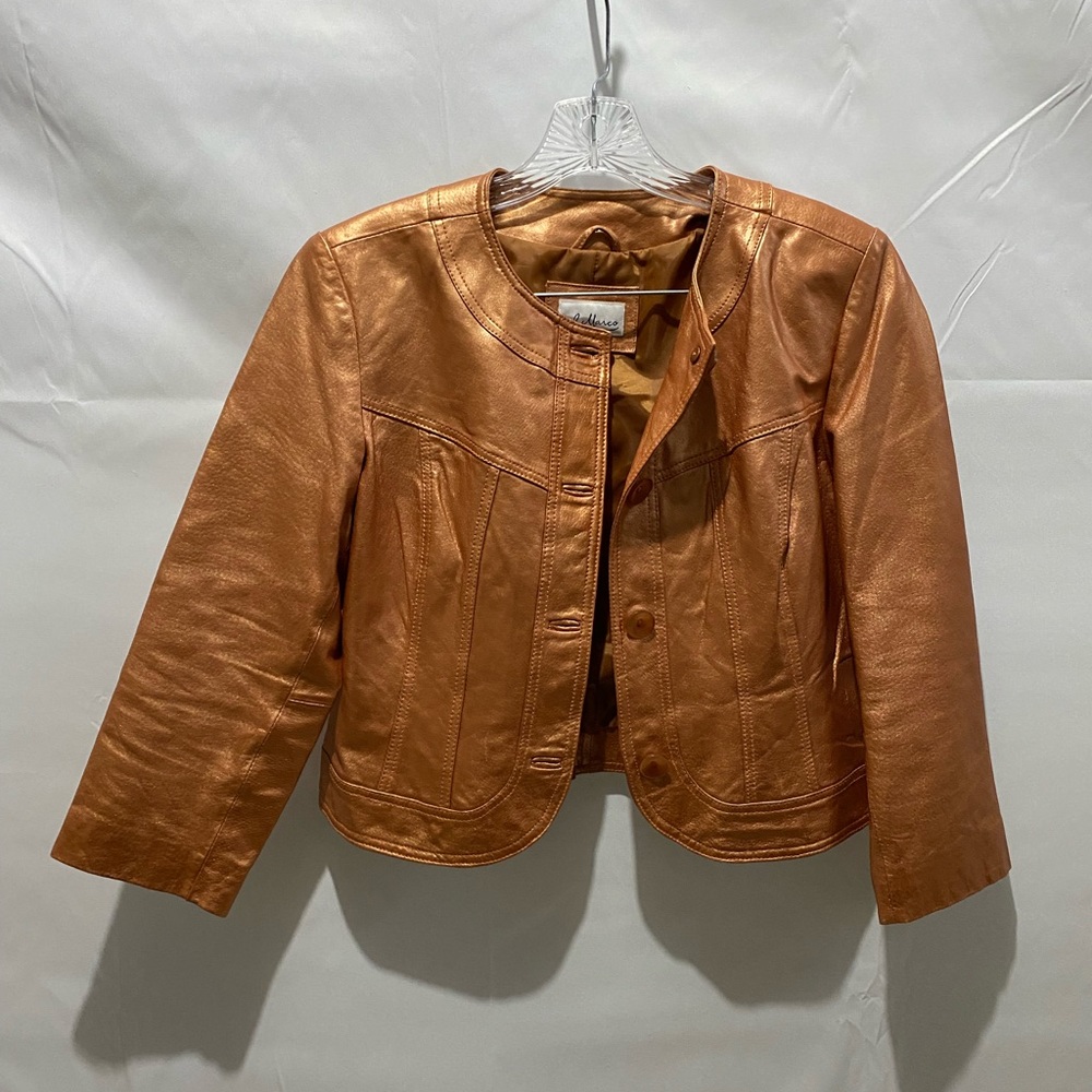 J. Marco Gold Leather Jacket.